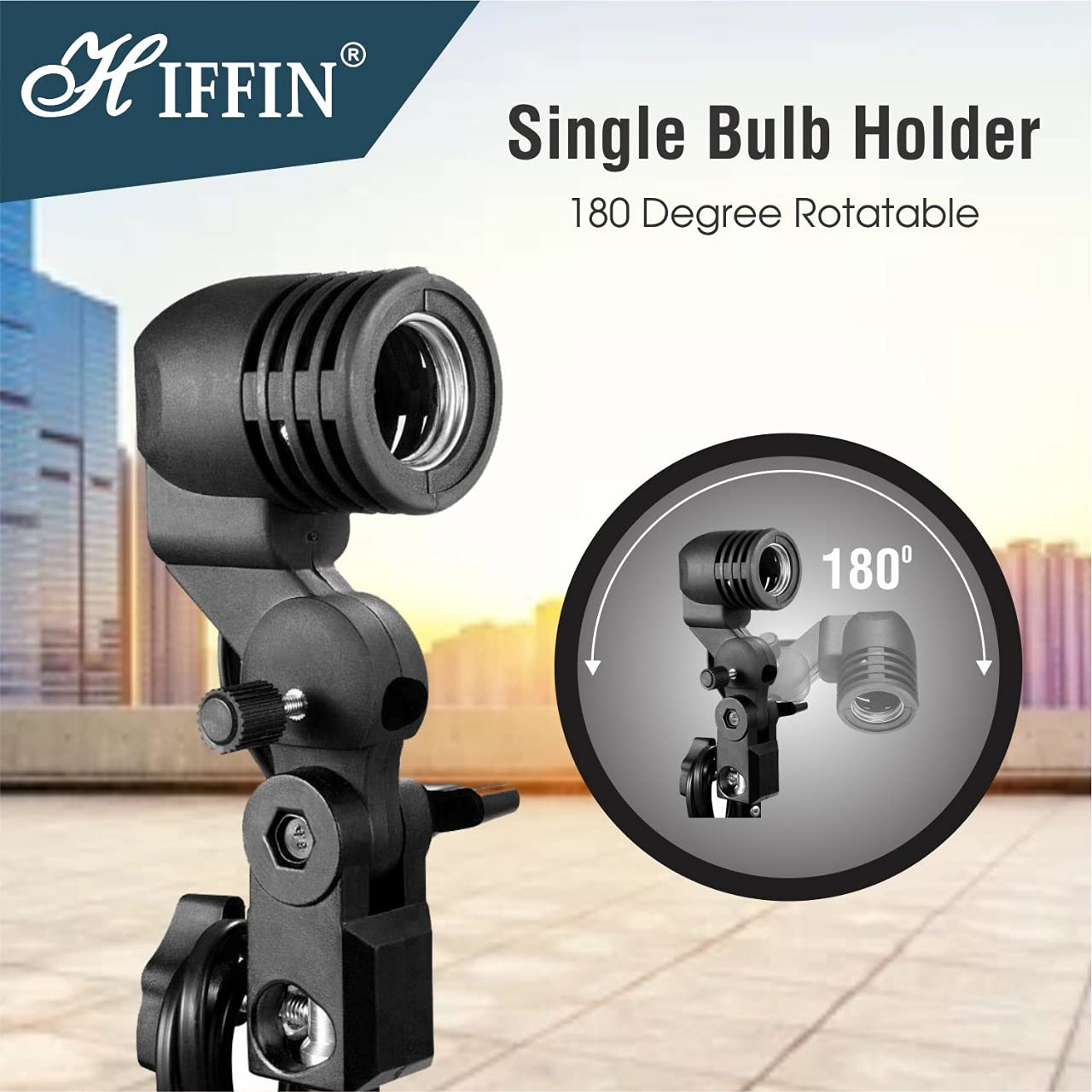 HIFFIN® Branded Mark I Umbrella White 80CM + Portable Foldable Umbrella Flash Photo Video Studio Lighting Photography Stand + Umbrella and Bulb Holder with Carry Bag - Image 6